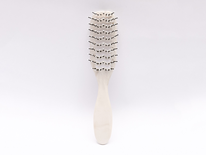 Brosse à cheveux à palette ventilée naturelle en plastique pour cheveux épais