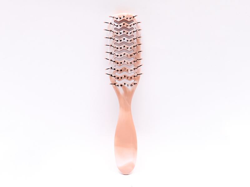 Brosse à cheveux à palette ventilée naturelle en plastique pour cheveux épais