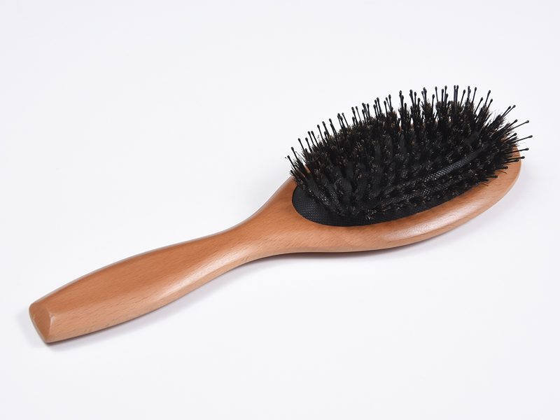 Brosse à cheveux en bambou en bois mélangé