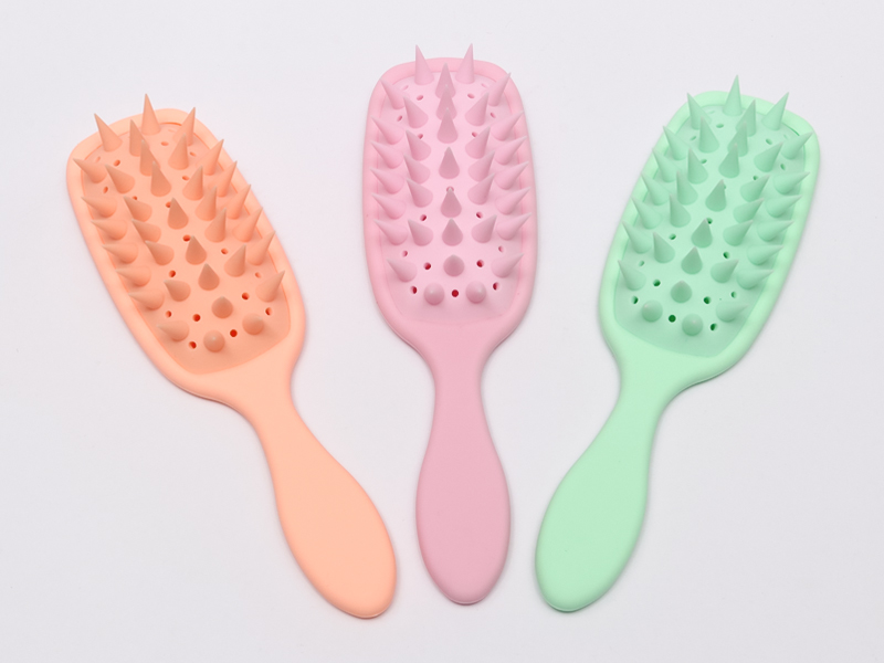 Brosse démêlante de massage de tête en silicone