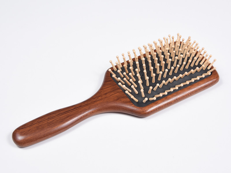 Brosse à cheveux à coussin de pagaie en bambou écologique