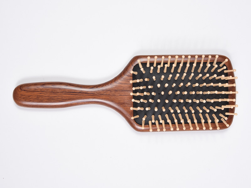 Brosse à cheveux à coussin de pagaie en bambou écologique