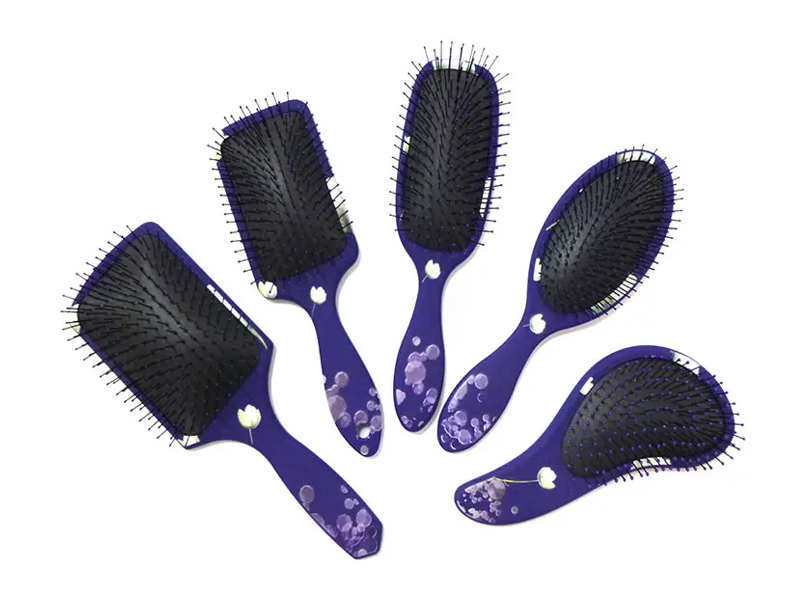 Brosse à extensions de cheveux démêlante en plastique