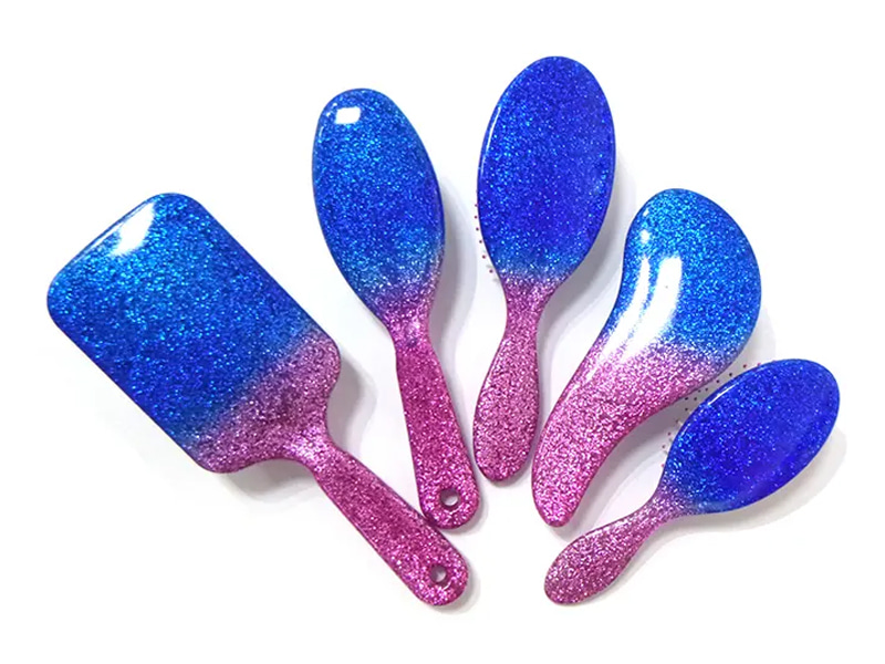 Brosse à cheveux ondulée courbe de shampooing de brushing en plastique de palette