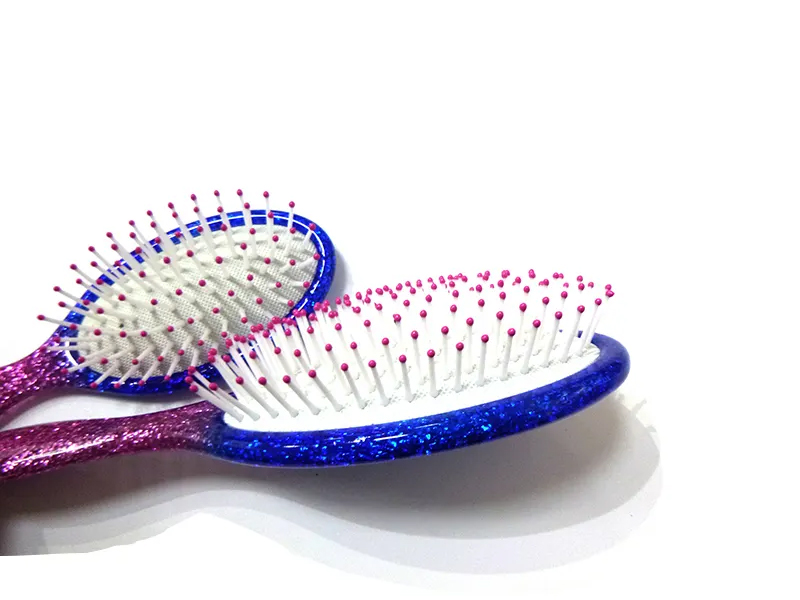 Brosse à cheveux ondulée courbe de shampooing de brushing en plastique de palette