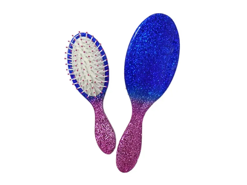 Brosse à cheveux ondulée courbe de shampooing de brushing en plastique de palette