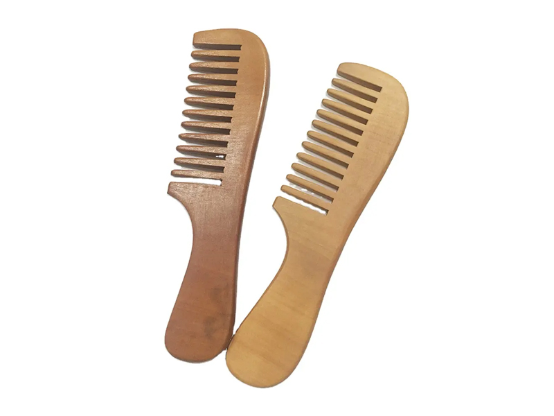 Mini peigne en bambou à dents larges en bois