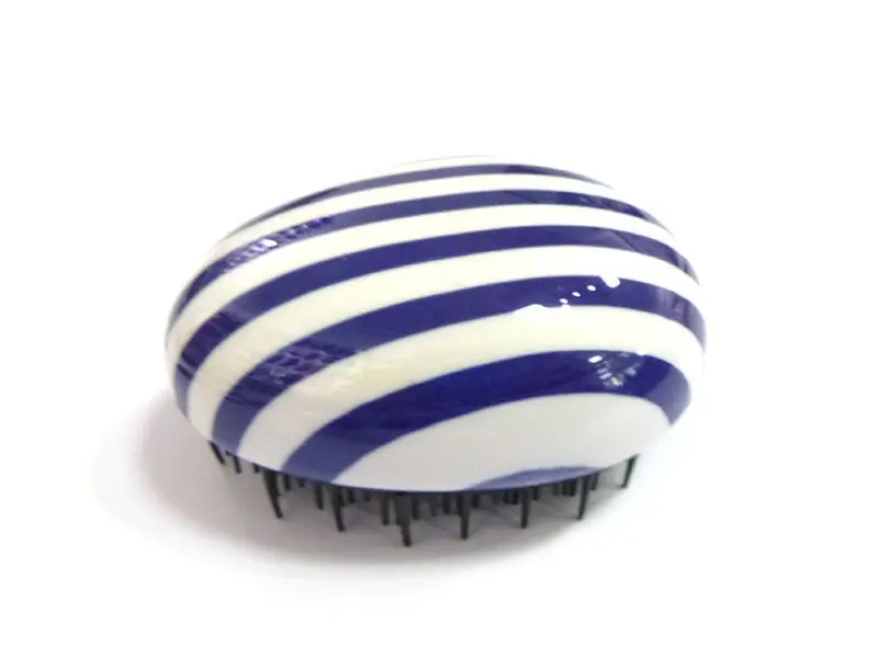 Petite brosse à cheveux transparente pour enfants, couleur lavande, œuf démêlant