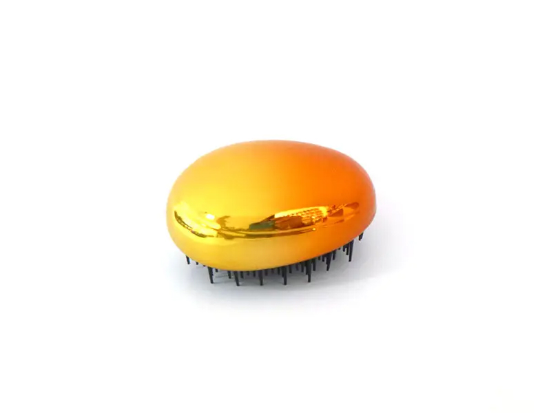 Mini brosse à cheveux démêlante galvanisée en forme d'œuf