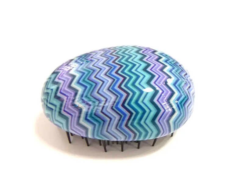 Petite brosse à cheveux transparente pour enfants, couleur lavande, œuf démêlant