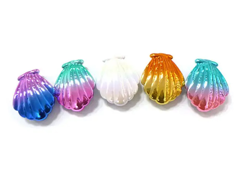 Mini brosse à cheveux démêlante galvanisée en forme de coquille pour enfants