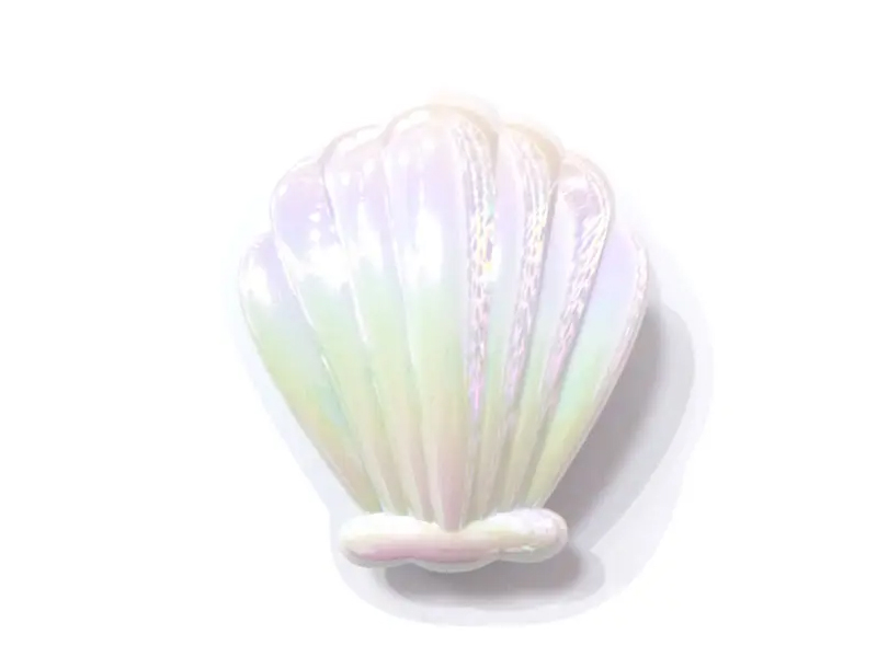 Mini brosse à cheveux démêlante galvanisée en forme de coquille pour enfants