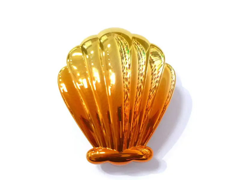 Mini brosse à cheveux démêlante galvanisée en forme de coquille pour enfants