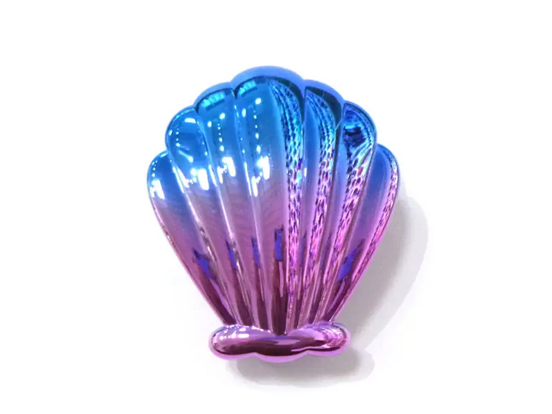 Mini brosse à cheveux démêlante galvanisée en forme de coquille pour enfants