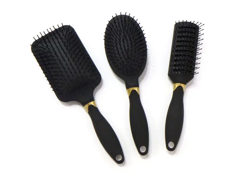 Ensemble de brosses à cheveux démêlantes avec revêtement en caoutchouc