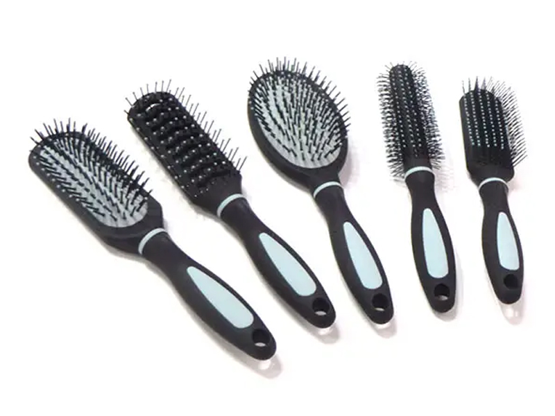 Ensemble de peignes de massage pour cuir chevelu, avec poignée en plastique, démêlent les poils durs
