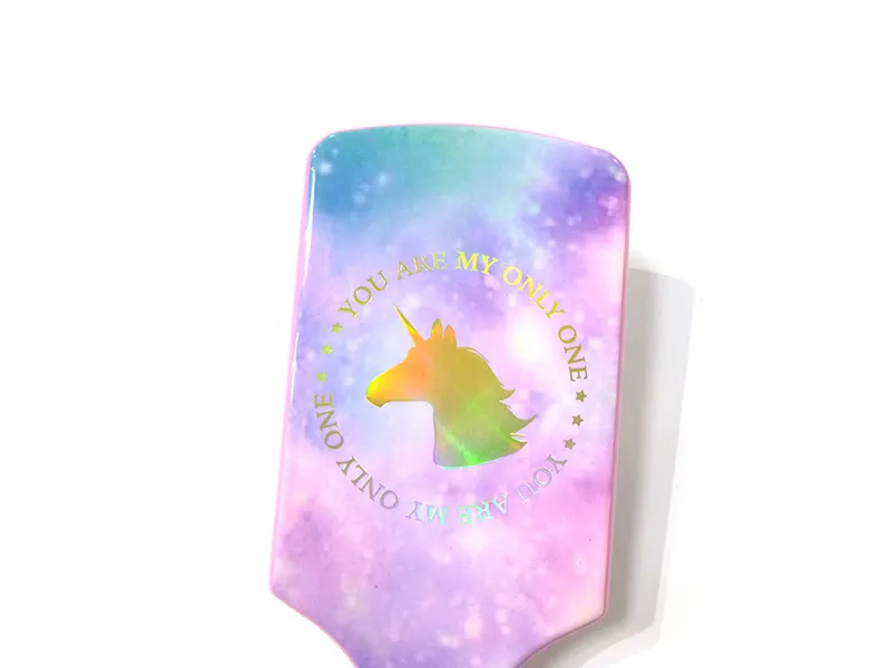 Brosse à cheveux en plastique colorée Sparkle Unicorns