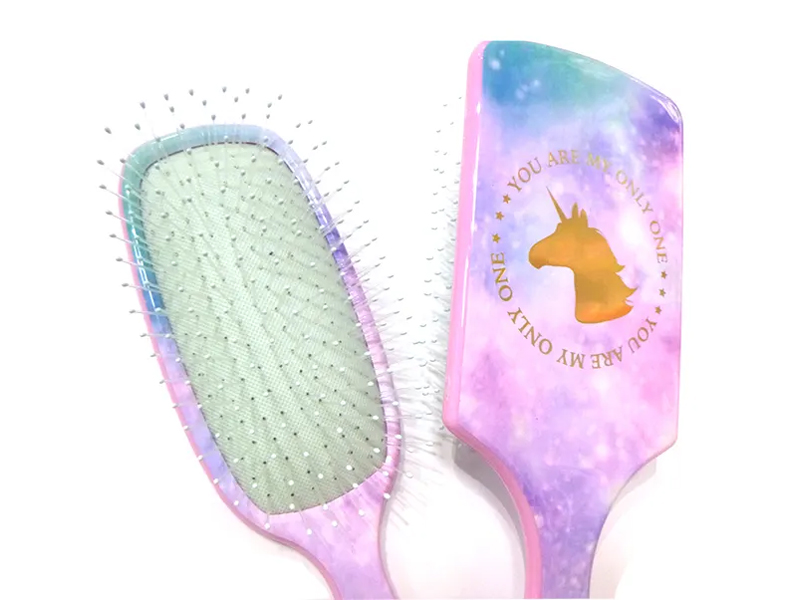 Brosse à cheveux en plastique colorée Sparkle Unicorns