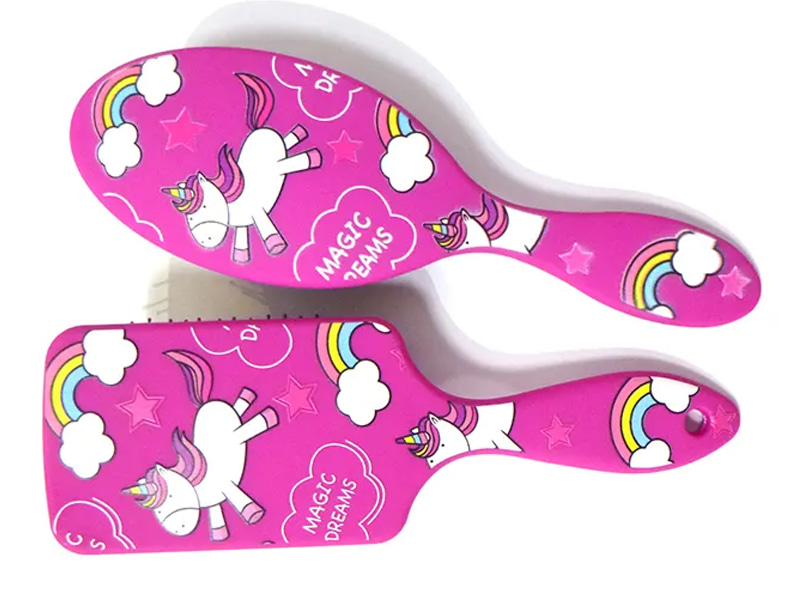 Kid Baby Petites épingles noires Mini brosse à cheveux démêlante humide