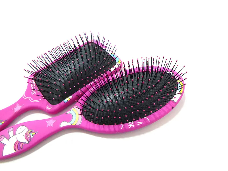 Kid Baby Petites épingles noires Mini brosse à cheveux démêlante humide