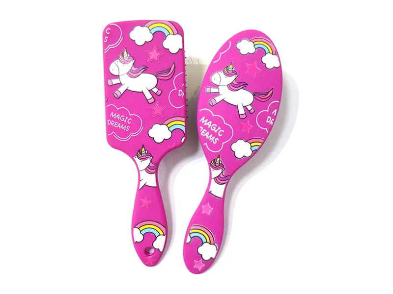 Kid Baby Petites épingles noires Mini brosse à cheveux démêlante humide