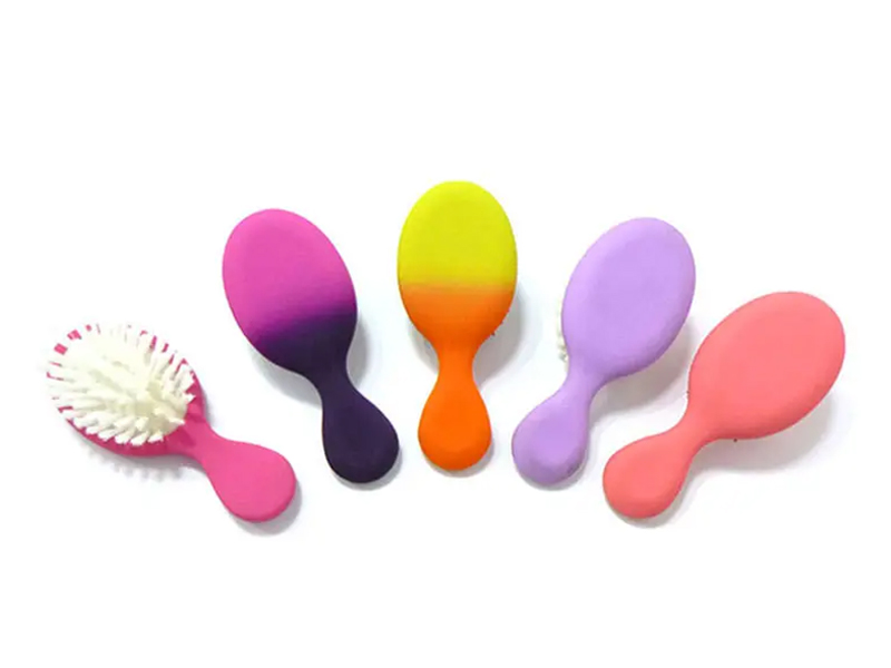 Mini brosse à cheveux démêlante colorée pour enfants