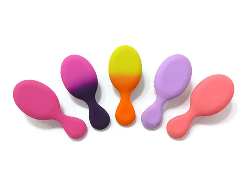 Brosse pour perruque de massage du cuir chevelu, cheveux raides