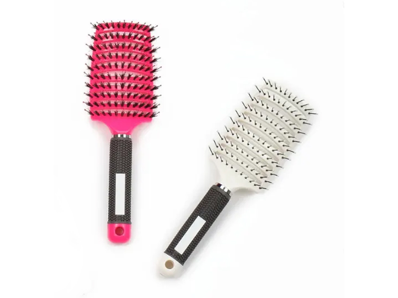 Brosse à cheveux en plastique pour massage du cuir chevelu