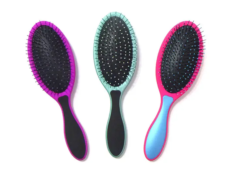 Brosse démêlante, brosse à cheveux avec revêtement en caoutchouc
