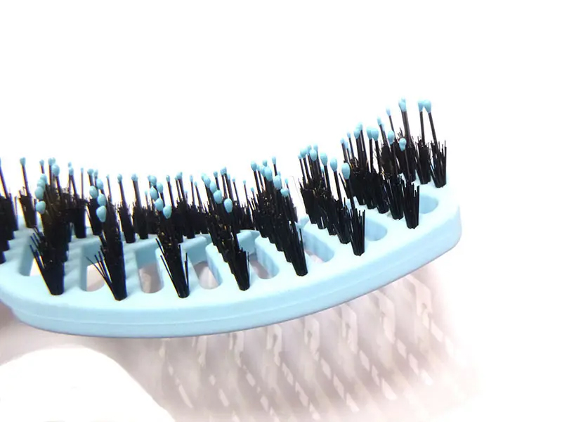 Brosse d'extension de cheveux à palette d'aération incurvée