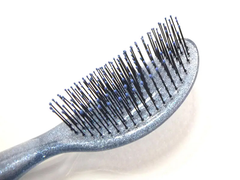 Brosse à cheveux démêlante transparente à paillettes