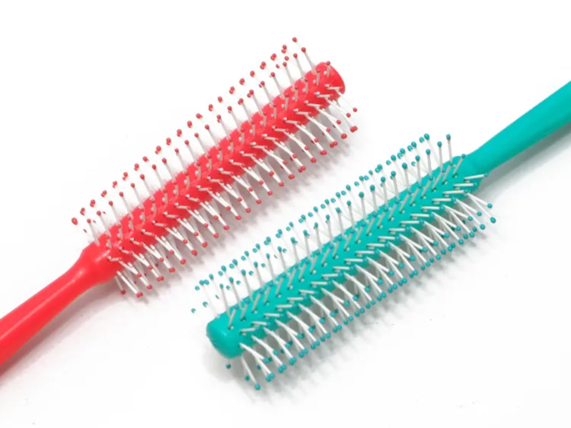Perruque démêlante rose pour enfants, brosses rondes en poulpe