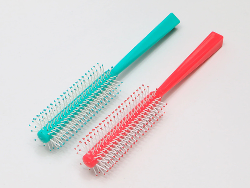 Perruque démêlante rose pour enfants, brosses rondes en poulpe