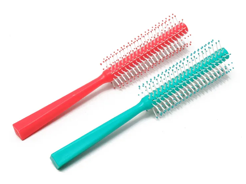 Perruque démêlante rose pour enfants, brosses rondes en poulpe