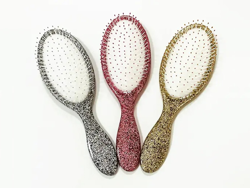 Brosse à cheveux à coussin démêlant à paillettes