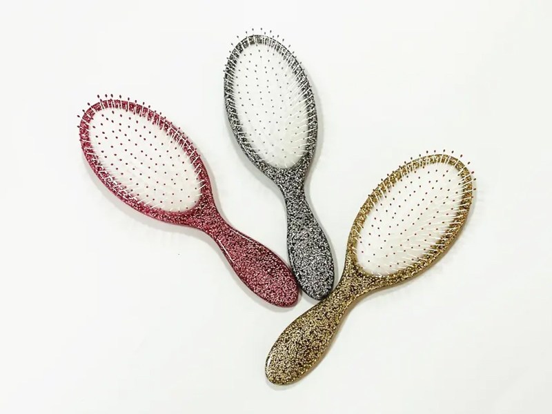 Brosse à cheveux à coussin démêlant à paillettes