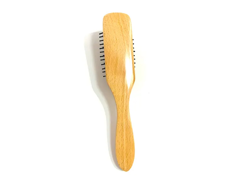 Brosse à cheveux coussin en bois naturel