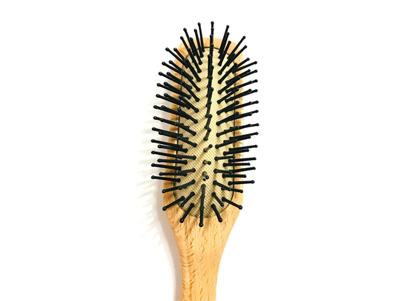 Brosse à cheveux coussin en bois naturel