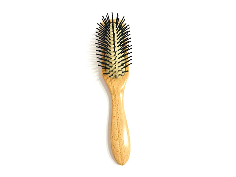 Brosse à cheveux coussin en bois naturel