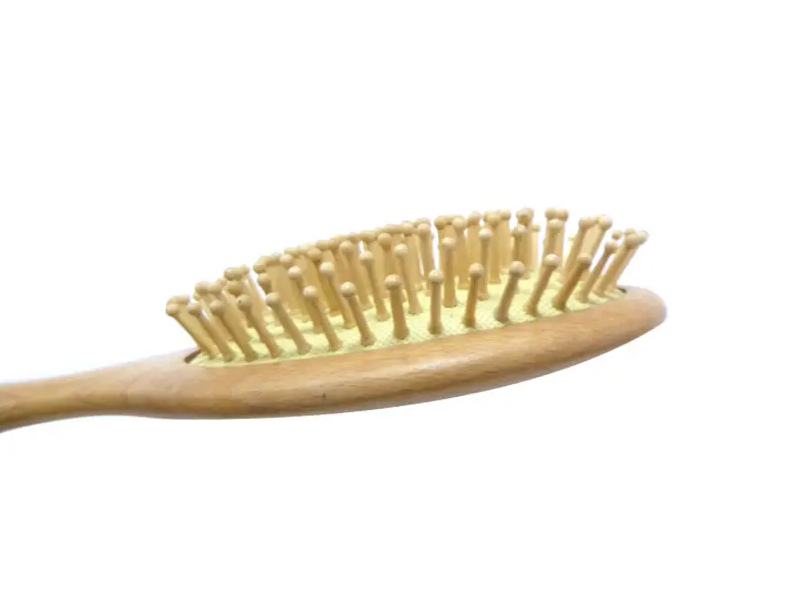 Brosse à cheveux ovale démêlante en bois en poils de sanglier