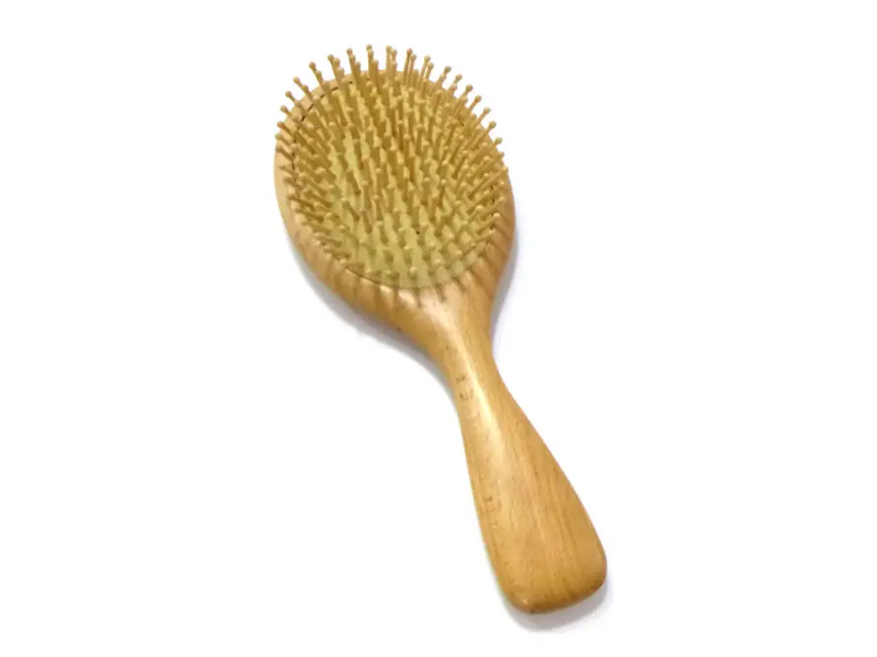 Brosse à cheveux ovale démêlante en bois en poils de sanglier