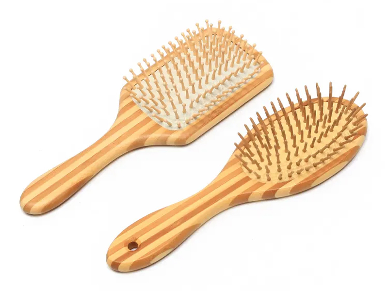 Produits de massage du cuir chevelu en bambou Brosse à cheveux en bois